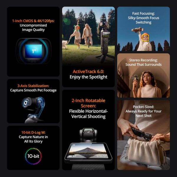 DJI Osmo Pocket 3, Vlogging Camera with 1'' CMOS - Image 4