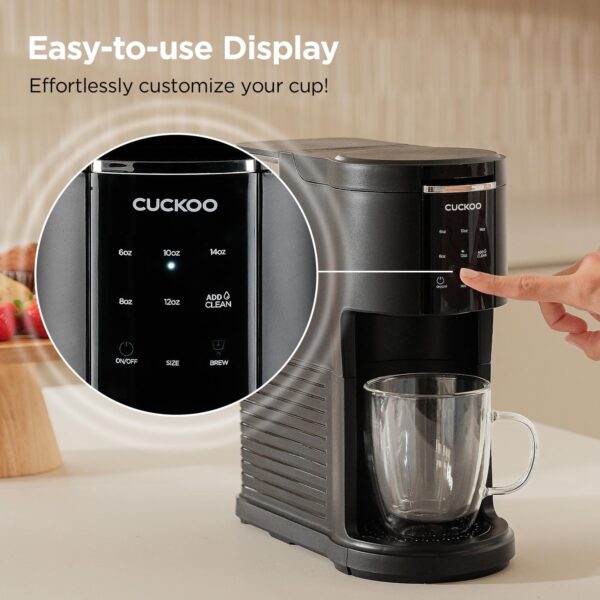 CUCKOO Single Serve Coffee Maker for K-Cup Ground Beans & Loose-Leaf Tea - Image 3