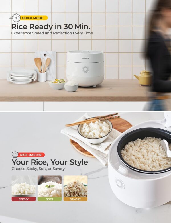 CUCKOO Rice Cooker 3 Cup Uncooked / 6 Cup Cooked - Image 4