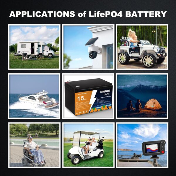 12v Lifepo4 Battery 12 Volt 15Ah Lithium Rv Battery - Image 7